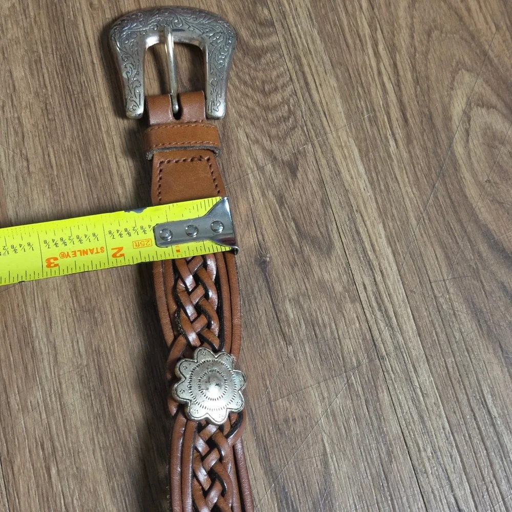 Fossil leather braided